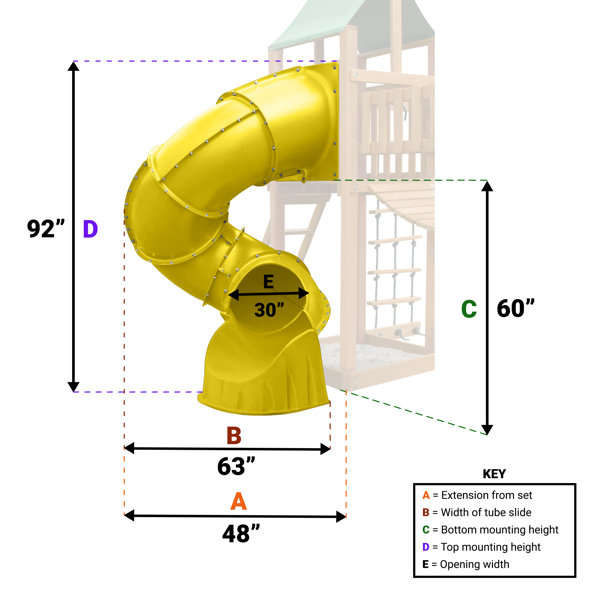 SwingnSlide Turbo Tube Spiral Slide for 5' Deck & Reviews Wayfair